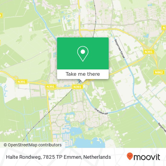 Halte Rondweg, 7825 TP Emmen map