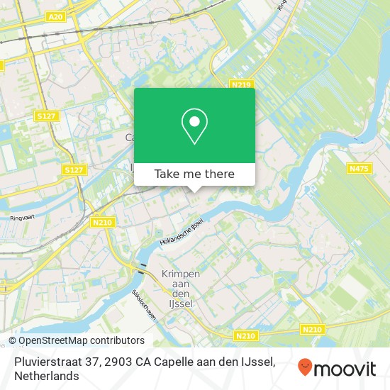 Pluvierstraat 37, 2903 CA Capelle aan den IJssel Karte