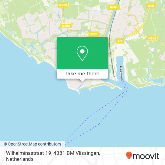 Wilhelminastraat 19, 4381 BM Vlissingen map