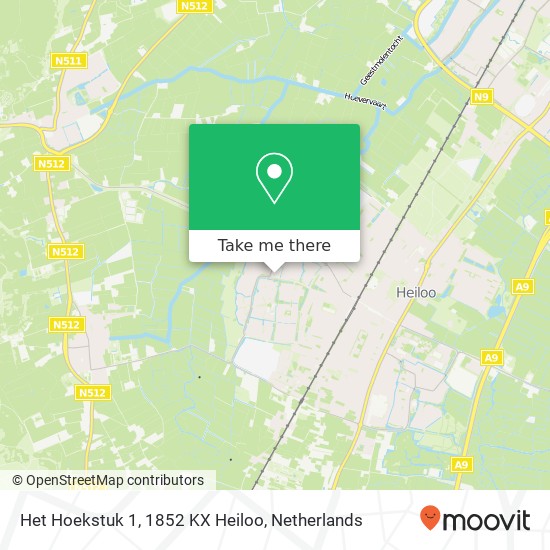 Het Hoekstuk 1, 1852 KX Heiloo Karte