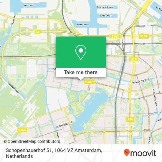 Schopenhauerhof 51, 1064 VZ Amsterdam Karte