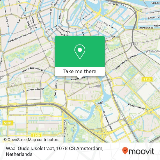 Waal Oude IJselstraat, 1078 CS Amsterdam map