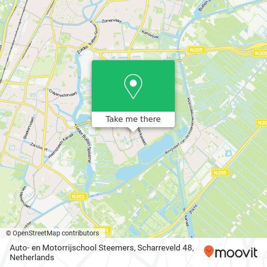 Auto- en Motorrijschool Steemers, Scharreveld 48 map