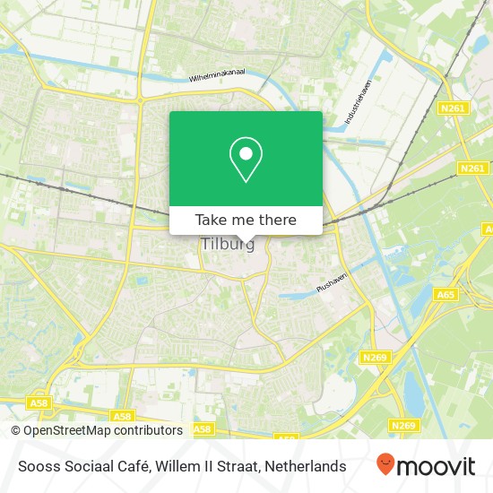 Sooss Sociaal Café, Willem II Straat Karte