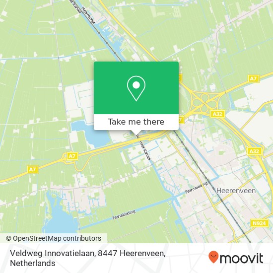 Veldweg Innovatielaan, 8447 Heerenveen Karte