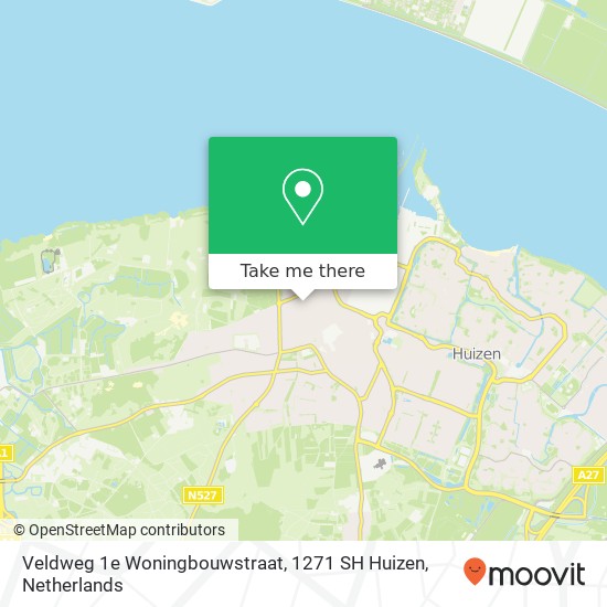 Veldweg 1e Woningbouwstraat, 1271 SH Huizen map