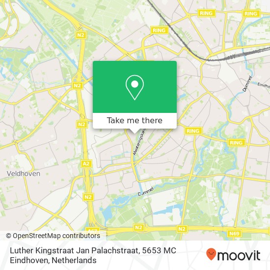 Luther Kingstraat Jan Palachstraat, 5653 MC Eindhoven map