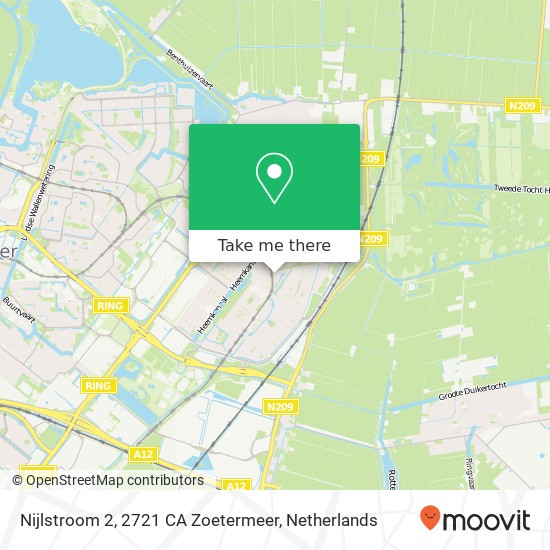 Nijlstroom 2, 2721 CA Zoetermeer Karte