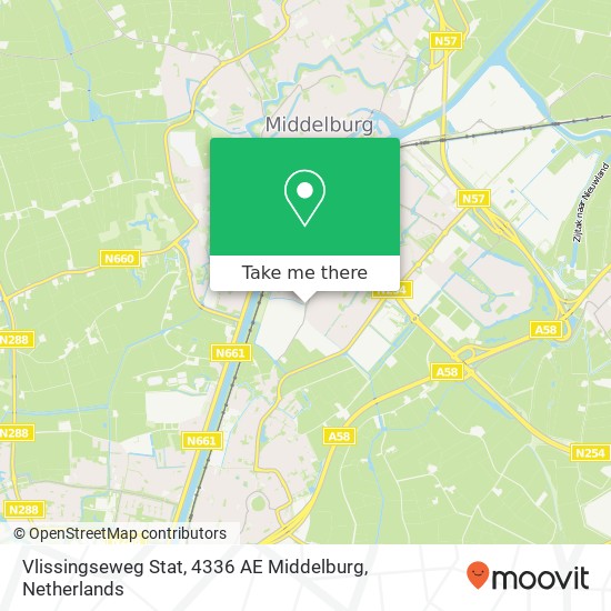 Vlissingseweg Stat, 4336 AE Middelburg map