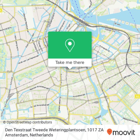 Den Texstraat Tweede Weteringplantsoen, 1017 ZA Amsterdam Karte