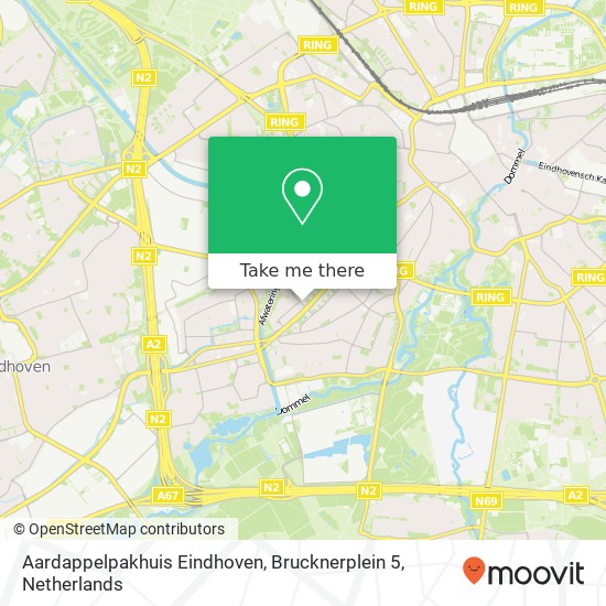 Aardappelpakhuis Eindhoven, Brucknerplein 5 map