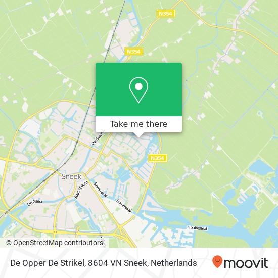 De Opper De Strikel, 8604 VN Sneek map