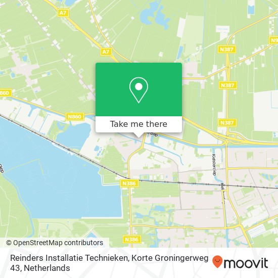 Reinders Installatie Technieken, Korte Groningerweg 43 map