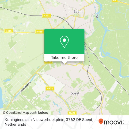 Koninginnelaan Nieuwerhoekplein, 3762 DE Soest Karte