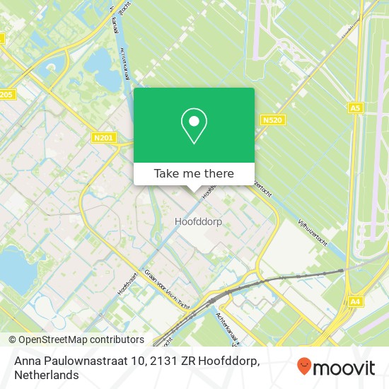 Anna Paulownastraat 10, 2131 ZR Hoofddorp Karte