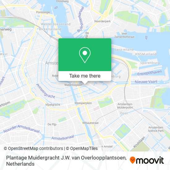 Plantage Muidergracht J.W. van Overloopplantsoen Karte