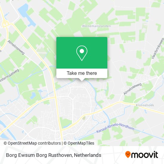 Borg Ewsum Borg Rusthoven map