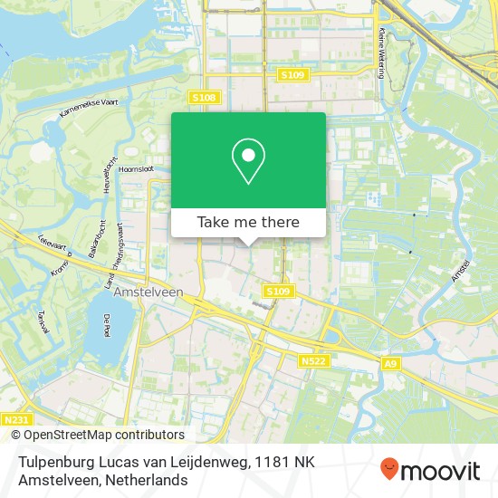 Tulpenburg Lucas van Leijdenweg, 1181 NK Amstelveen map