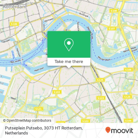 Putseplein Putsebo, 3073 HT Rotterdam map