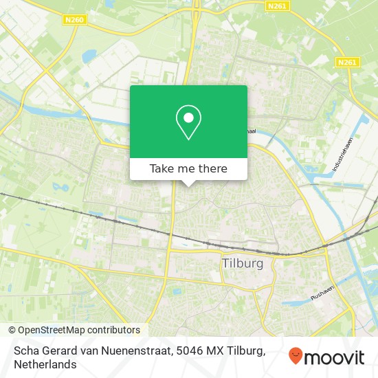Scha Gerard van Nuenenstraat, 5046 MX Tilburg map