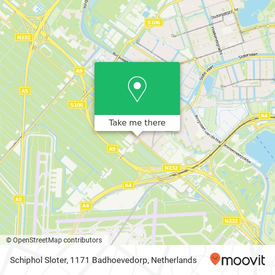 Schiphol Sloter, 1171 Badhoevedorp map