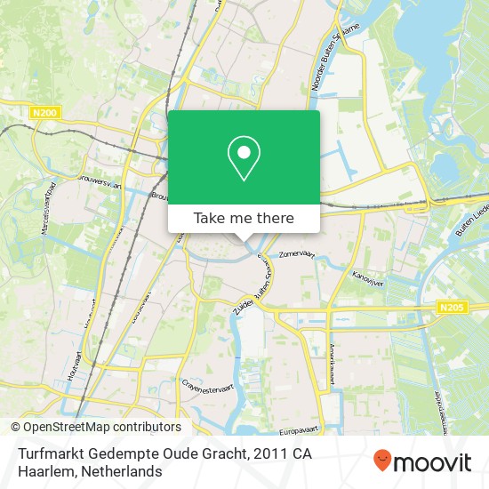 Turfmarkt Gedempte Oude Gracht, 2011 CA Haarlem map