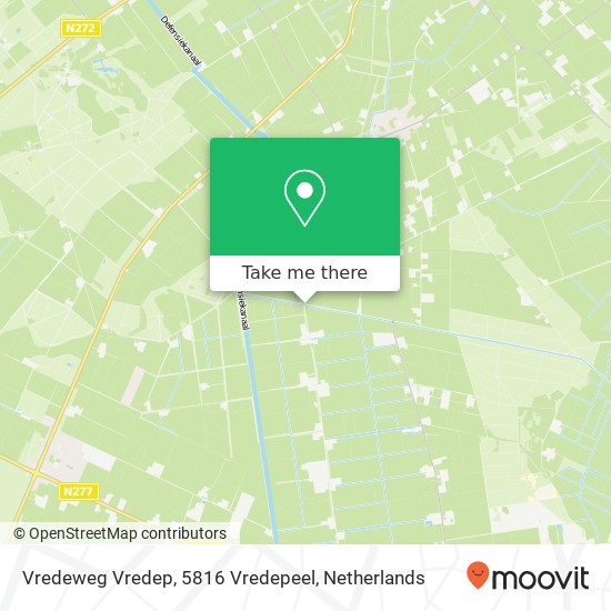 Vredeweg Vredep, 5816 Vredepeel map