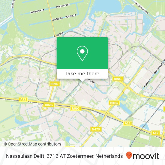 Nassaulaan Delft, 2712 AT Zoetermeer map