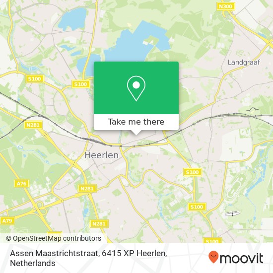 Assen Maastrichtstraat, 6415 XP Heerlen Karte