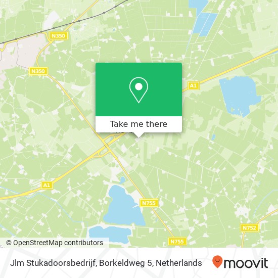 Jlm Stukadoorsbedrijf, Borkeldweg 5 map