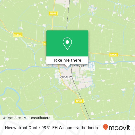 Nieuwstraat Ooste, 9951 EH Winsum map