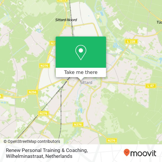 Renew Personal Training & Coaching, Wilhelminastraat map