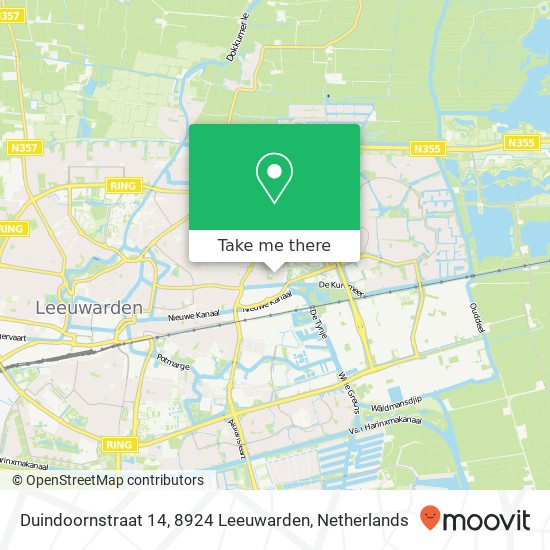 Duindoornstraat 14, 8924 Leeuwarden map