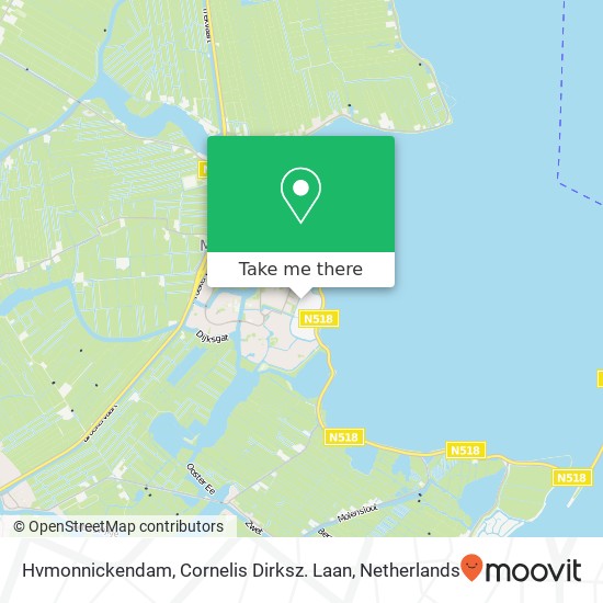 Hvmonnickendam, Cornelis Dirksz. Laan map