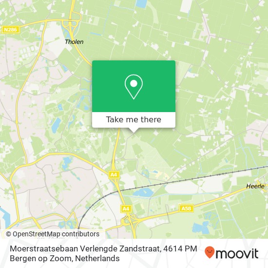 Moerstraatsebaan Verlengde Zandstraat, 4614 PM Bergen op Zoom map