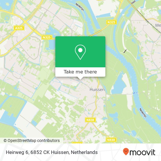 Heirweg 6, 6852 CK Huissen map