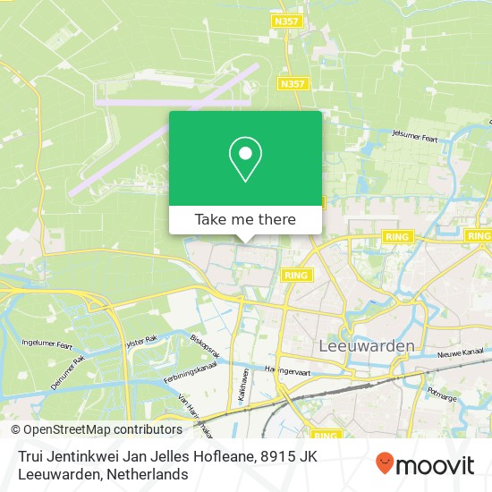 Trui Jentinkwei Jan Jelles Hofleane, 8915 JK Leeuwarden map