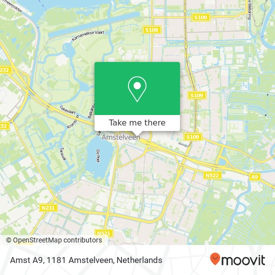 Amst A9, 1181 Amstelveen map
