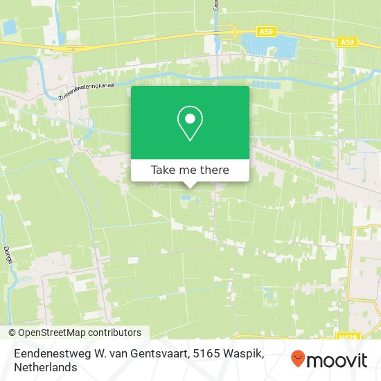 Eendenestweg W. van Gentsvaart, 5165 Waspik Karte