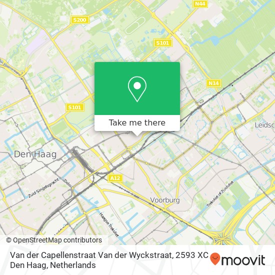 Van der Capellenstraat Van der Wyckstraat, 2593 XC Den Haag map