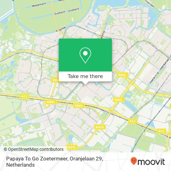 Papaya To Go Zoetermeer, Oranjelaan 29 map