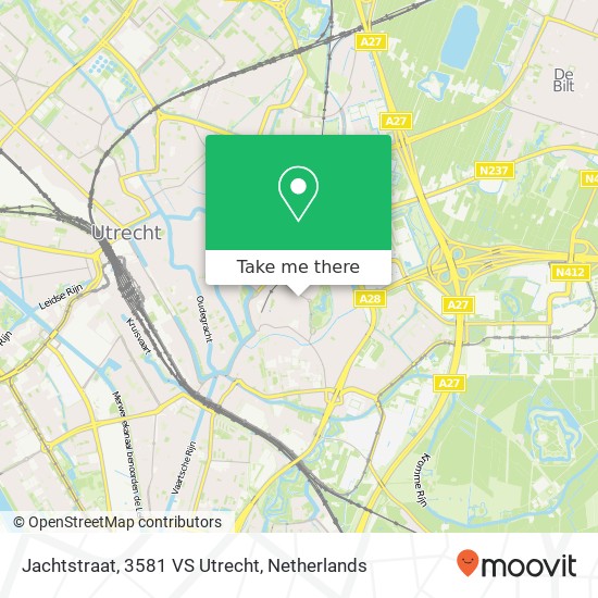 Jachtstraat, 3581 VS Utrecht map