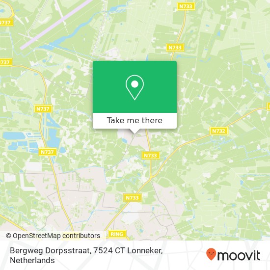 Bergweg Dorpsstraat, 7524 CT Lonneker map