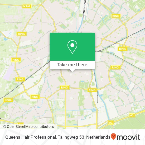 Queens Hair Professional, Talingweg 53 map