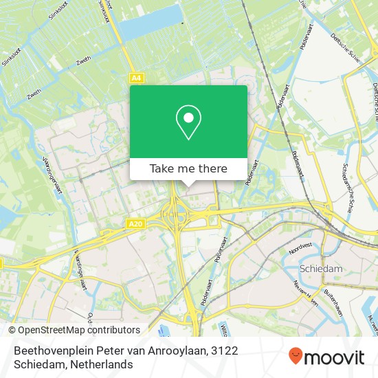 Beethovenplein Peter van Anrooylaan, 3122 Schiedam map