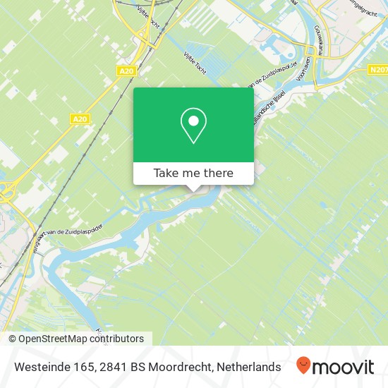 Westeinde 165, 2841 BS Moordrecht map