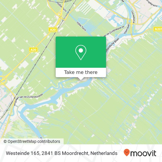 Westeinde 165, 2841 BS Moordrecht Karte