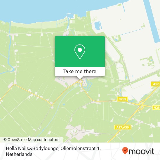 Hella Nails&Bodylounge, Oliemolenstraat 1 map