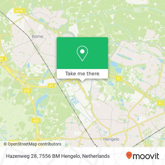 Hazenweg 28, 7556 BM Hengelo map