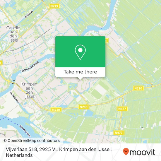 Vijverlaan 518, 2925 VL Krimpen aan den IJssel Karte